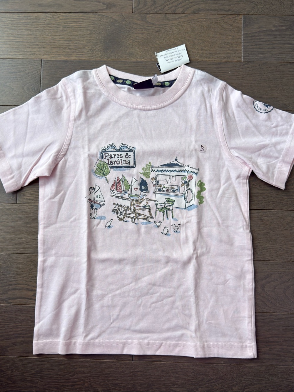 Sergei Major Parks & Jardins Light Pink Graphic Short-Sleeve Tee for Kids